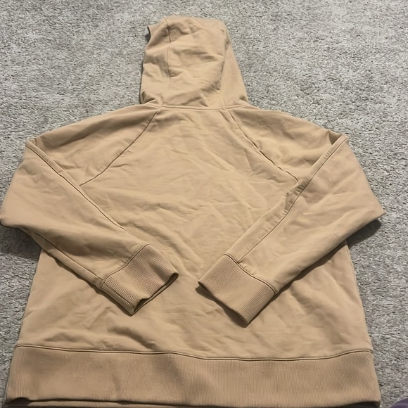 Theory hoodie hood jacket beige brown color theory hood size large - Picture 8 of 11